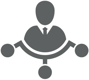 Business icon with circles surrounding